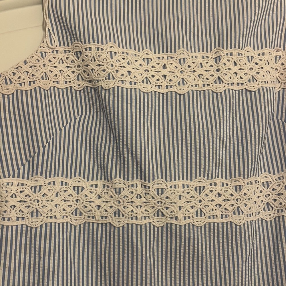Blue seersucker dress - Picture 2 of 3